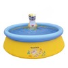 JLeisure Sun Club 5 Foot 2 Person Outdoor Above Ground Blow Up Inflatable Kiddie Swimming Pool with 3D Sea Otter Spray, 6 Pack, Yellow/Blue - 2 of 4