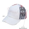Nertpow Women's Criss-Cross Ponytail Baseball Cap ¨C Embroidered Cotton Front, American Flag Mesh Back, Adjustable Velcro - 2 of 4