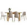 7-Piece Dining Room Table Set, 67'' Oval Table with 6 Upholstered Modern Chairs for Kitchen or Dining Room-Maison Boucle - 3 of 4