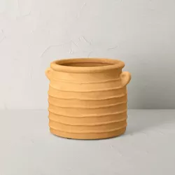 Medium Indoor/Outdoor Earthenware Ribbed Planter Terracotta - Opalhouse™ designed with Jungalow™