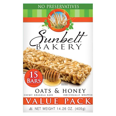 Sunbelt® Bakery Oats & Honey Granola Bars 14.26 oz : Target