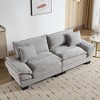 NicBex Modern Corduroy Sofa Bed,23" Deep Seat Loveseat with Support Pillows for Bedroom,Living Room - 2 of 4