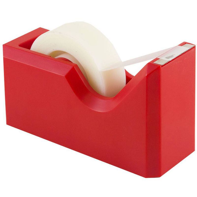 JAM Paper Colorful Desk Tape Dispensers - Red, 1 of 6