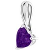 Pompeii3 2ct Amethyst Women's Heart Pendant in 14k Gold Necklace 6mm Tall - 2 of 4