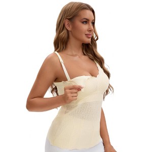 INSPIRE CHIC Women's Lace Nursing Tanks with Adjustable Straps Breastfeeding V Neck Built-In Bra Cami - 1 of 4