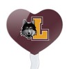 Loyola University Chicago Primary Logo Heart Love Cupcake Picks Toppers Decoration Set of 6 - 2 of 4
