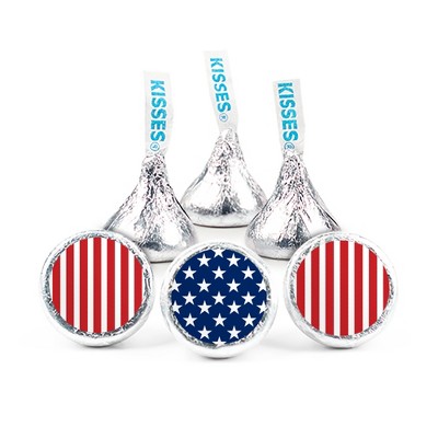 90 Pcs Patriotic Candy Hershey's Kisses Red White and Blue Flag Chocolate