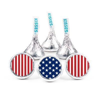 100 Pcs Patriotic Candy Hershey's Kisses Red White And Blue Flag ...