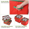 EcoSummer 2 Pack Christmas Ornament Storage Box, 128-Compartment Foldable Organizer with Dividers & Zippered Lid. - 4 of 4