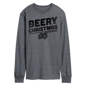 Men's - Instant Message - Beery Christmas Long Sleeve Graphic T-Shirt - 1 of 4