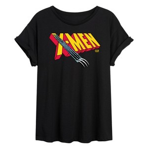 Women's - Marvel - Xmen Claw Rip -Womens Oversized Graphic T-Shirt Oversized Graphic T-Shirt - 1 of 4