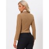 INSPIRE CHIC Women's Collarless Work Office Long Sleeve Cropped Blazers - 4 of 4