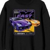 Fast & Furious Now The Party Can Start Crew Neck Long Sleeve Men's Black Sweatshirt - image 2 of 3