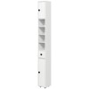 Kleankin Open Shelves Bathroom Storage Cabinet, Door Cabinets, Toilet Paper Cabinet - 4 of 4