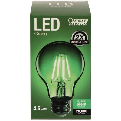 Feit Electric A19 E26 (Medium) Filament LED Bulb Green 30 Watt Equivalence 1 pk