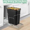 Pull Out Trash Can Under Cabinet, Stainless Steel Slide Out Garbage Can Shelf Under Sink, Adjustable Slide Out Shelf for Waste Can Under Kitchen Sink - 3 of 4