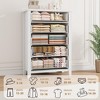 Garvee Farmhouse 45.2" Tall Freestanding Vertical Dresser with 5 Drawers , Wooden Closet Storage Chest for Bedroom, Living Room, White - 3 of 4