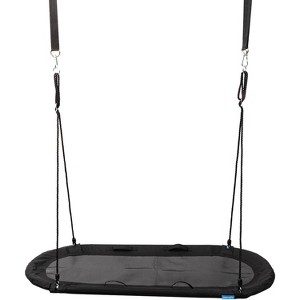SereneLife 67" Oval Platform Swing with Handles, Pillow, Hanging Kit, and Carry Bag - Indoor/Outdoor Use - 1 of 2