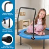 Kids Trampoline Rebounder with Full Covered Handrail and Pad Indoor Outdoor - 2 of 4