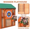 Kids Outside Game House with Wall Ball, Tic-Tac-Toe, Darts Games, Wooden Adventures Cottage Outdoor Playset for Backyard Garden - 2 of 4