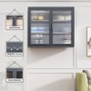Double Glass Door Wall Cabinet With Detachable Shelves - 3 of 4