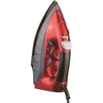 Brentwood Full-Size Nonstick Steam Iron (Red)
