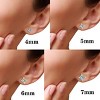 Paaaawaters 925 Sterling Silver Stud Earrings 4 Prong Princess Cut Square Cubic Zirconia Ear Stud for Women Men Girl CZ - 3 of 4