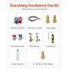 VEVOR 4.5 CFM AC Vacuum Pump and Gauge Set, Single Stage Rotary Vane HVAC Air Vacuum Pump, A/C Refrigerant Manifold Gauge Kit, Orange - 4 of 4