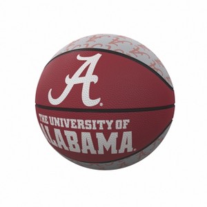 NCAA Alabama Crimson Tide Repeating Logo Mini-Size Rubber Sport Basketball - 1 of 3