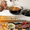 Karl Home 5 qt. Enameled Cast Iron Round Dutch Oven in Red with Lid - 4 of 4
