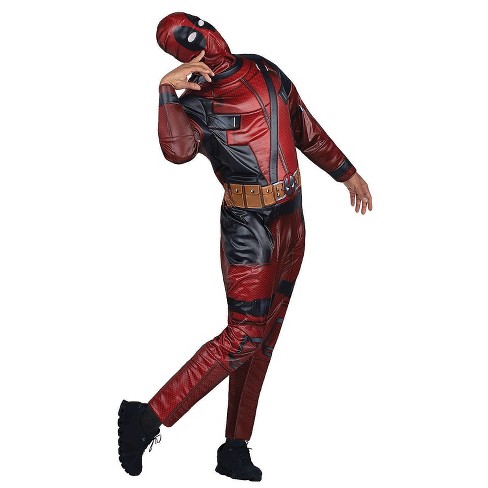 Adult Deluxe Plus Size Deadpool Movie Muscle Costume Size 1X (with defect)