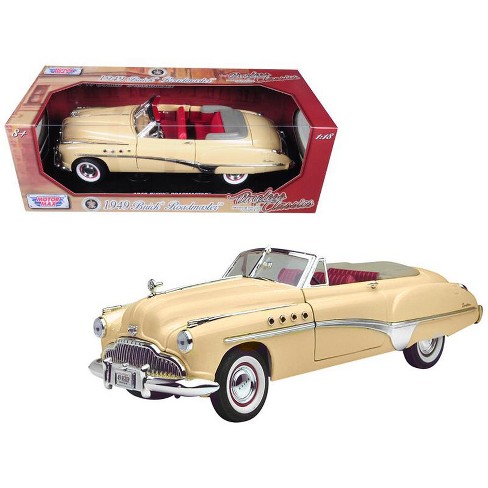 1949 Buick Roadmaster Cream with Red Interior 1/18 Diecast Model Car by  Motormax