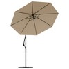 vidaXL Cantilever Garden Parasol Taupe Polyester, Steel 118.1 in - 4 of 4