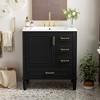 KTMBDW Bathroom Vanity with Ceramic Sink, Bathroom Vanity Cabinet with Door with 4 Drawers, 30 Inches Wooden Cabinet - 2 of 4