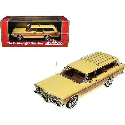1967 Ford Country Squire Wagon Springtime Yellow with Woodgrain Sides Limited Edition 1/43 Model Car by Goldvarg Collection