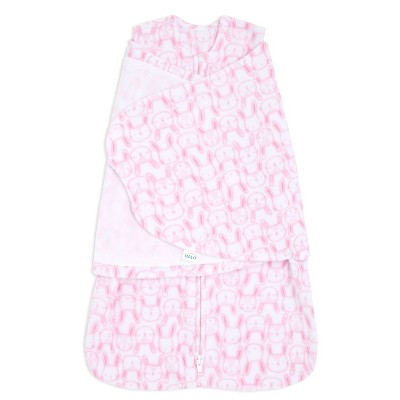 Image of HALO Innovations Sleepsack Microfleece Swaddle Wrap - Bunny Faces - S