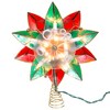 Kurt Adler 9.5-Inch UL 10-Light Red & Green Poinsettia Treetop - 4 of 4