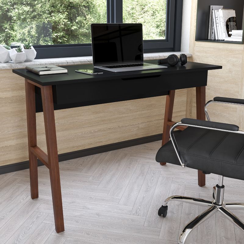 Emma and Oliver Home Office Writing Computer Desk with Drawer - Table Desk, 3 of 13