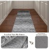 Boho Chic Washable Thin Area Rug, Elegant Foldable Non Slip Carpet for Entryway, Living Room, Bedroom - 3 of 4