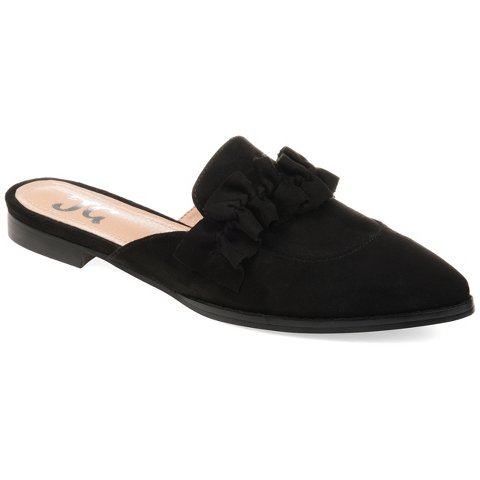 Женские сабо Journee Collection Women's Kessie Slip On Pointed Toe Mules Flats Black 8