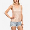 Anna-Kaci Women's Sequin Tank Top Sleeveless Scoop Neck Sparkly Party Blouse - 3 of 4