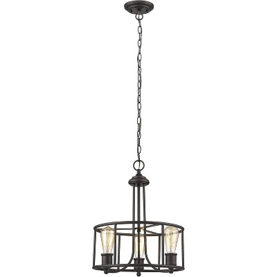 Chloe Lighting Elissa Transitional 3 Light Rubbed Bronze Ceiling Pendant 15" Wide
