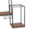 Metal Geometric 7 Bottle Wall Wine Rack with 5 Glass Holder Slots Black - Olivia & May: Indoor Contemporary Storage - 3 of 4