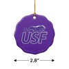 University of Sioux Falls Primary Logo Porcelain Scalloped Holiday Christmas Tree Ornament - 3 of 4