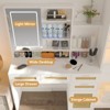 DOMETOUR Makeup Vanity with Lights, Mirror, 4 Drawers, Cabinet & Shelves, Rattan Dresser Table for Bedroom - 3 of 4