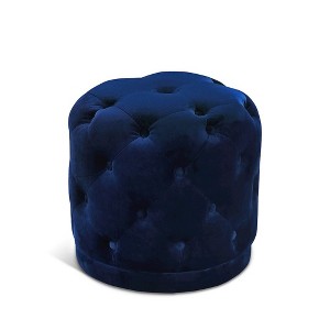 Meridian Furniture,Harper Velvet Ottoman/Stool - 1 of 4