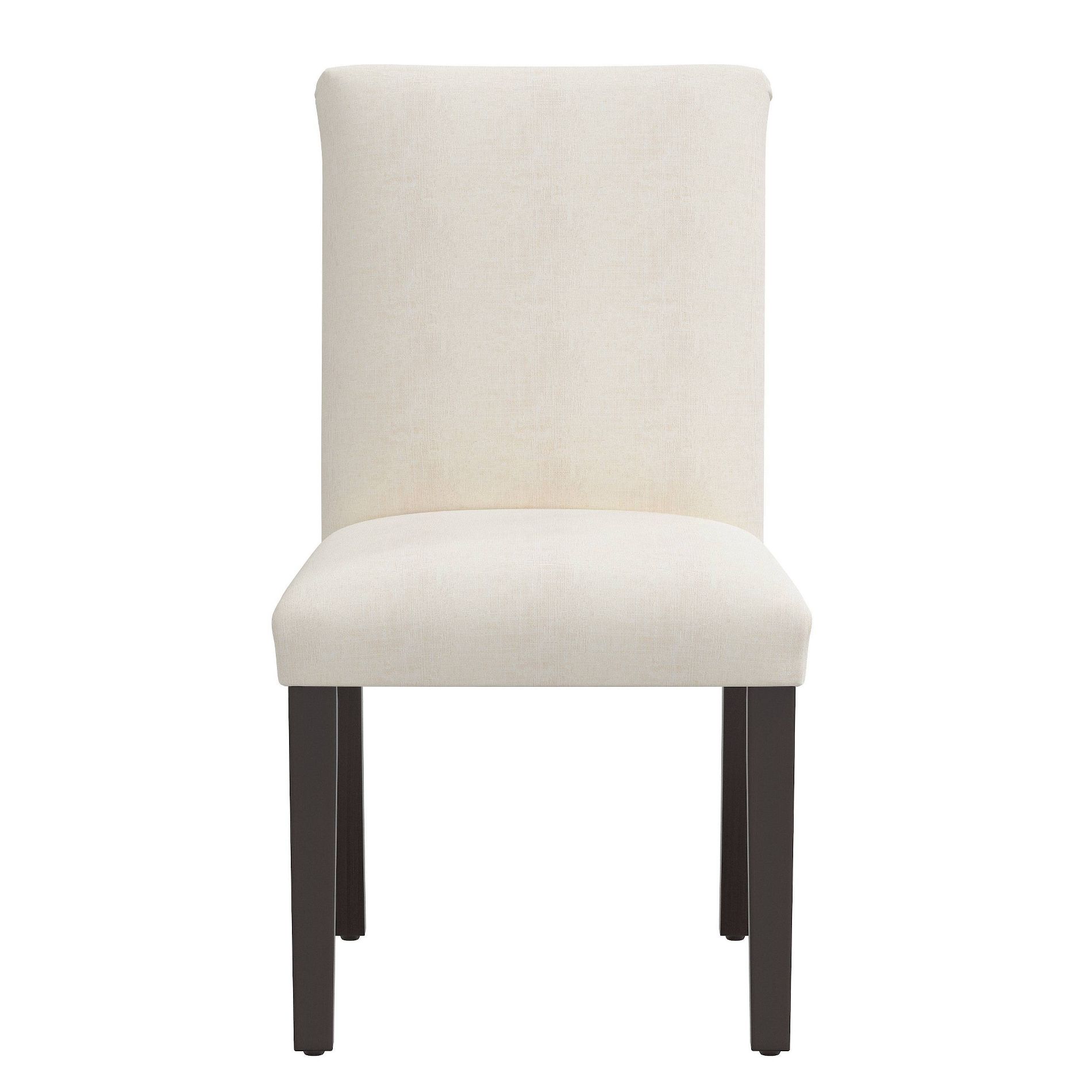 Skyline Furniture Parsons Dining Chair Off White Linen: Hardwood Frame, Padded Seat, High Back