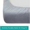 Biloban-Toddler Bedding Sets, Crib Sheet Set, Comforter, Flat Sheet, Fitted Sheet Ultra Soft Micro Fiber 4 Pieces Set - Grey - 4 of 4