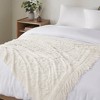 100% Cotton Botanical Tufted Throw Blanket, Bohemian Style Lightweight Breathable Blanket for All Seasons - 2 of 4
