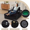 Okak Modern Comfy Chaise Lounge Sleeper Sofa Bed with Movable Storage Ottoman,Upholstered Deep Seat Sofa Couch for Living Room - 4 of 4